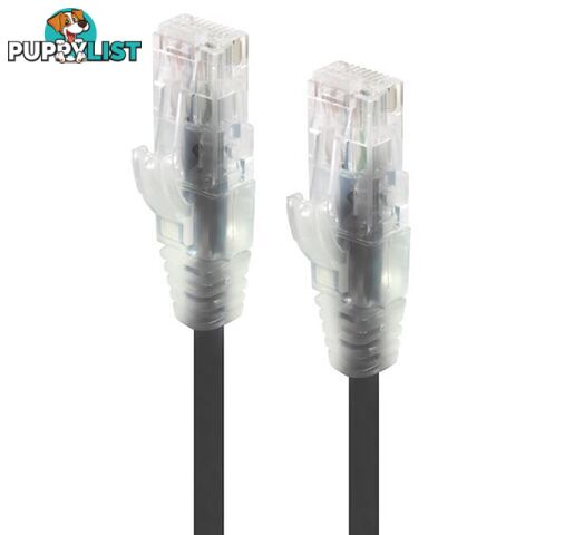 Alogic C6S-0.50BLK 0.50m Black Ultra Slim Cat6 Network Cable UTP 28AWG - Alogic - 9350784011114 - C6S-0.50BLK