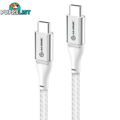 Alogic ULCC203-SLV Super Ultra USB 2.0 USB-C to USB-C Cable - 3m 5A 480Mbps Silver - Alogic - 9350784017741 - ULCC203-SLV