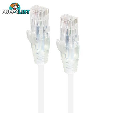 Alogic C6S-05WHT 5m White Ultra Slim Cat6 Network Cable UTP 28AWG - Alogic - 9350784011374 - C6S-05WHT