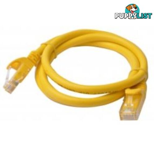 8ware PL6A-1YEL Cat 6a UTP Ethernet Cable, Snagless - 1m Yellow - 8ware - 9341756013021 - PL6A-1YEL