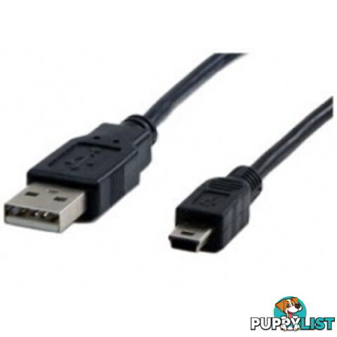 Astrotek USB Male A to Mini B Male Black 0.3m AT-USB-A-MINI-0.3M - Astrotek - 9320200602547 - AT-USB-A-MINI-0.3M