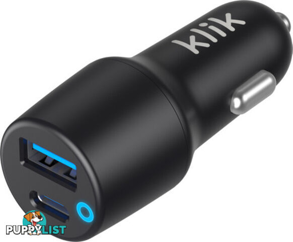 Klik KUCCA20 Dual Port USB Car Charger 34W Black - Klik - 9332902025555 - KUCCA20