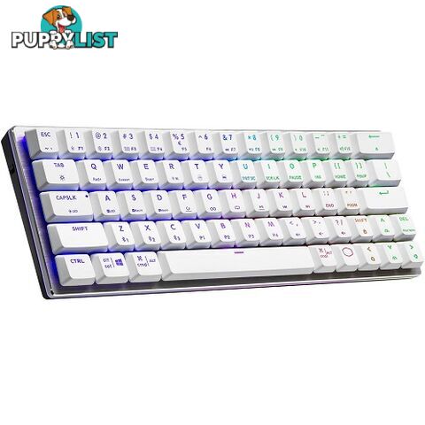 Coolermaster SK-622-SKTL1-US SK622 RGB Blue Switch Keyboard, White Edition - Cooler Master - 4719512100905 - SK-622-SKTL1-US