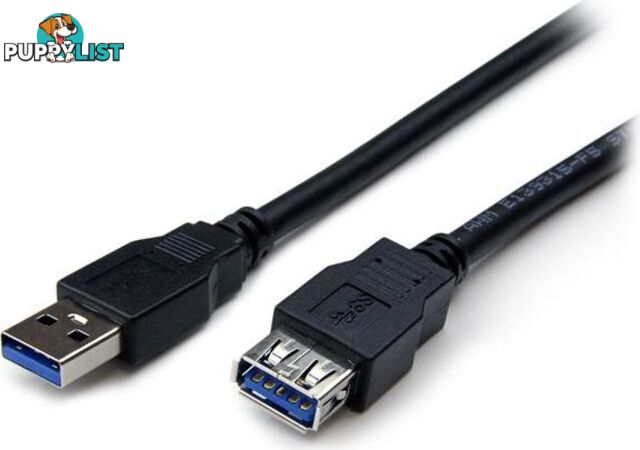 StarTech USB3SEXT2MBK 2m Black USB 3.0 Extension Cable M/F - StarTech - 065030859431 - USB3SEXT2MBK