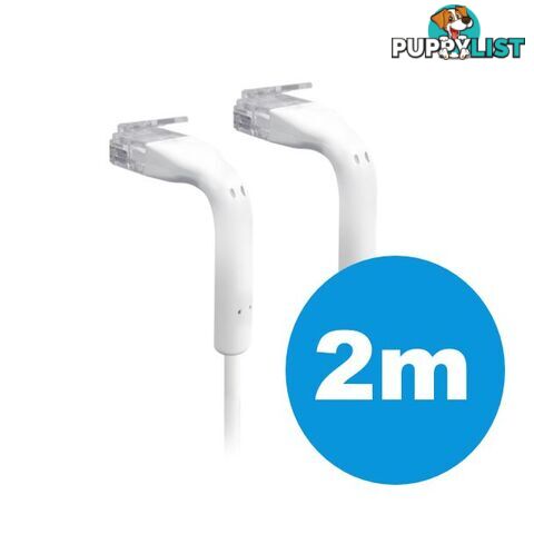 Ubiquiti UniFi Patch Lead 2m with both end bendable RJ45 White UC-PATCH-2M-RJ45 - Ubiquiti - 0810010071446 - UC-PATCH-2M-RJ45