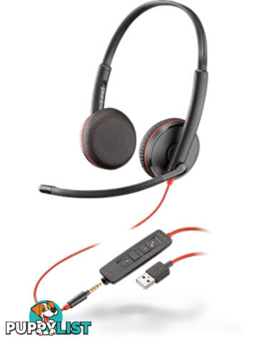 Plantronics 209747-22 Blackwire C3225 UC Stereo USB-A/3.5MM Corded - Plantronics - 017229162785 - 209747-22