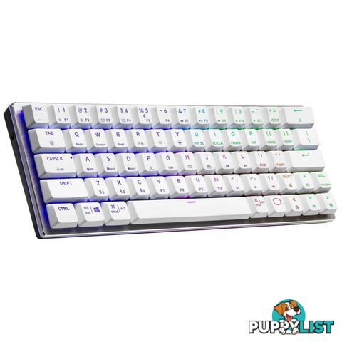 Coolermaster SK-622-SKTR1-US SK622 RGB Red Switch Keyboard, White Edition - Cooler Master - 4719512101100 - SK-622-SKTR1-US