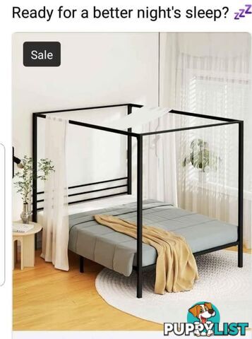 Double Bed Frame Brand new 4 poster industrial style