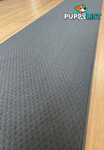 Phoenix Charcoal Hall Runner 67cm Wide Non Slip Backing 6M  - TANGO - GREY CHARCOAL 67CM