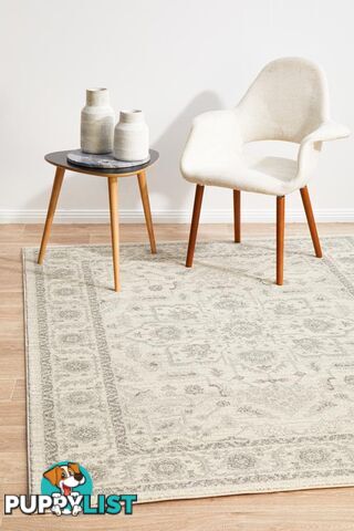 Evoke Winter White Transitional Rug 400X80CM  - EVO-261-WHI-400X80