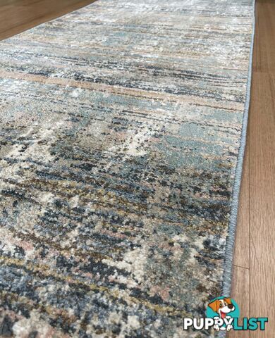 Beaufort Beige Blue Hallway Runner 80CM Wide 8M  - Beaufort Beige Blue 1011