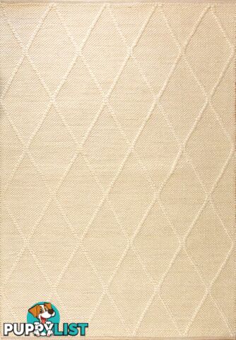 Diamond Cream Felted Wool Rug 155 x 225CM  - BCOLOMBO-CREAM