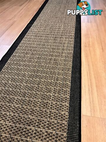 Suva Coffee Black 405 121 Hallway Runner Non Slip 9M  - 405-121