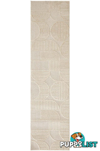 Lotus Leo Beige Runner Rug 300X80CM  - LOT-LEO-BEIGE-300X80