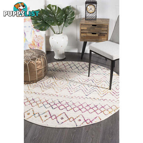 Oasis Nadia Multi Rustic Tribal Round Rug 150X150cm  - OAS-453-MUL-150X150