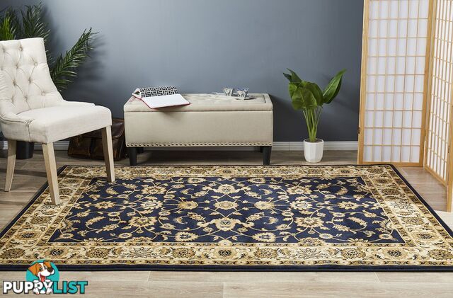 Classic Rug Navy with Ivory Border 230x160cm  - SYD-1-NI-230X160