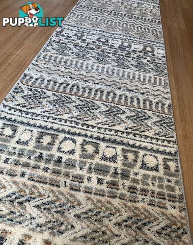 Boho Ivory Beige Hallway Runner 80CM Wide 11M  - Carvan Ivory Beige 8494