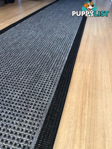 Chino 2822 Silver Black Hallway Runner Non-Slip 67CM Wide 2.5M  - Chino-2822-Silver-Black 67cm