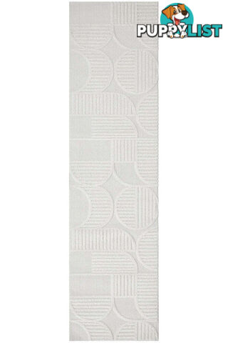 Lotus Leo White Runner Rug 300X80CM  - LOT-LEO-WHITE-300X80