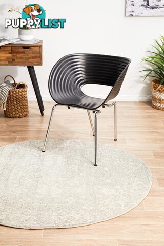 Evoke Shine Silver Transitional Round Rug 240X240CM  - EVO-252-SIL-240X240