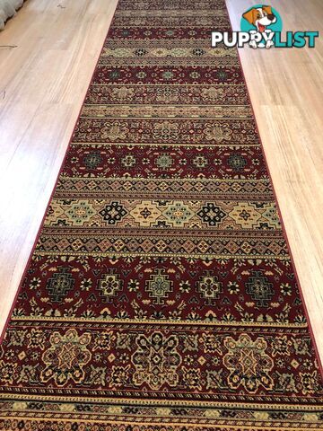 Afghan Red Hallway Runner 80CM Wide 13.5M 