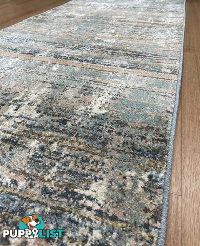 Beaufort Beige Blue Hallway Runner 80CM Wide 5.5M  - Beaufort Beige Blue 1011