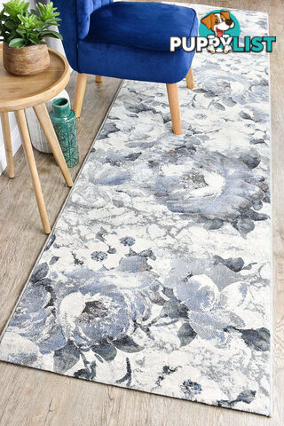 Lounge Blue Runner Rug 80X150CM  - M-L-63377-7676-80X150