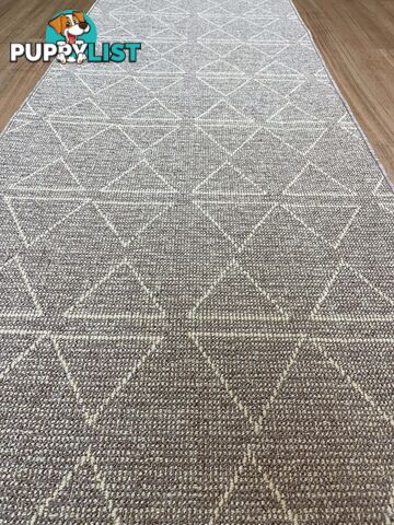 Roma Triangles Mocha Hallway Runner 80CM Wide 14.5M 