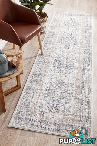 Mayfair Lorissa Blue Runner Rug 400X80CM  - MAY-LOR-BLU-400X80