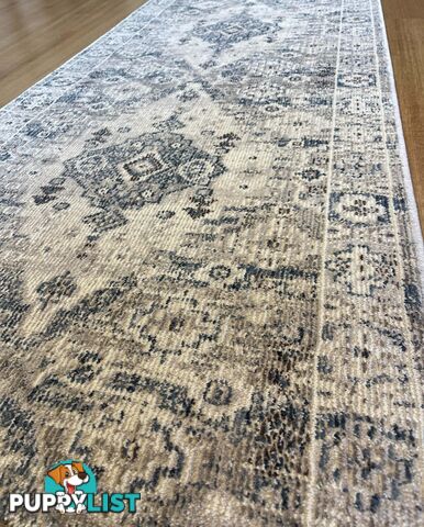 Serena Blue Grey Hallway Runner 80CM Wide 1M  - Marakesk Blue grey  A0320C