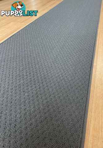 Phoenix Charcoal Hall Runner 67cm Wide Non Slip Backing 4M  - TANGO - GREY CHARCOAL 67CM