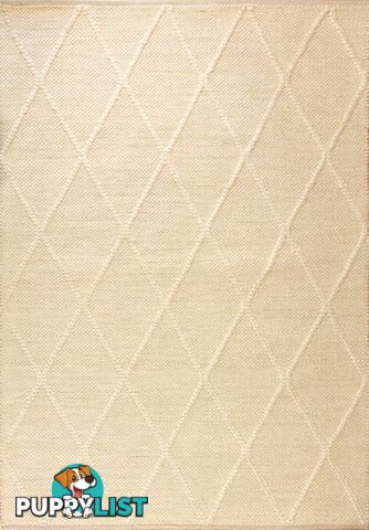 Diamond Cream Felted Wool Rug 200 x 290CM  - CCOLOMBO-CREAM