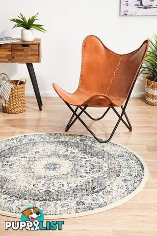 Evoke Mist White Transitional Round Rug 200X200CM  - EVO-251-WHI-200X200