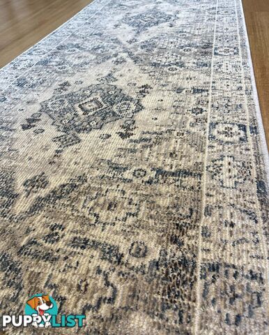Serena Blue Grey Hallway Runner 80CM Wide 14M 
