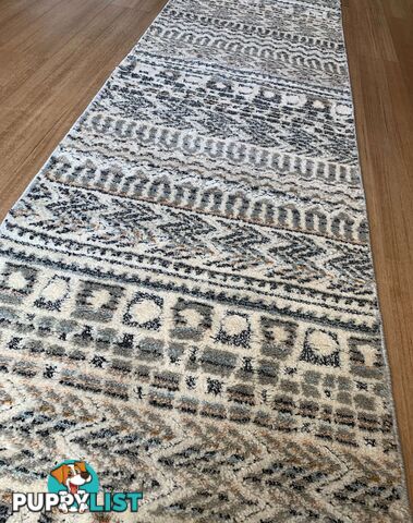 Boho Ivory Beige Hallway Runner 80CM Wide 5M  - Carvan Ivory Beige 8494