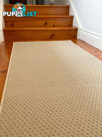 Phoenix Beige Hall Runner 80cm Wide Non Slip Backing 3.5M  - Tango-Byron-Bay