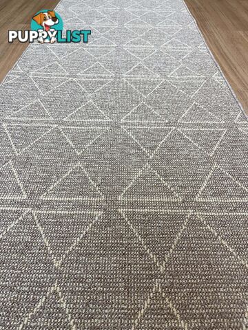 Roma Triangles Mocha Hallway Runner 80CM Wide 17M 