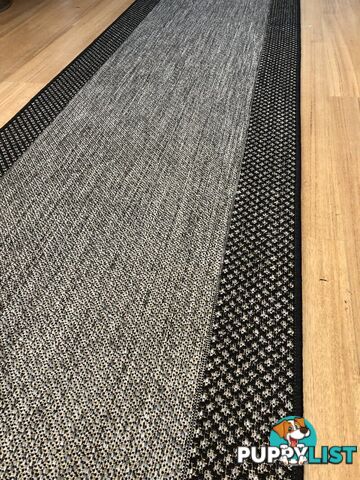 Chino 1584 Grey Black Hallway Runner Non-Slip 80CM wide 16.5M 