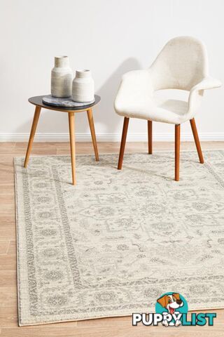 Evoke Winter White Transitional Rug 500X80CM  - EVO-261-WHI-500X80