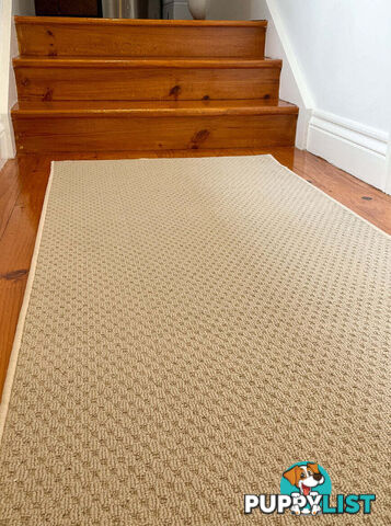 Phoenix Beige Hall Runner 80cm Wide Non Slip Backing 8M  - Tango-Byron-Bay