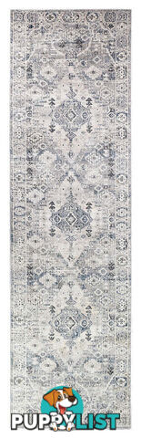 Serena Blue Light Grey Hallway Runner Rug 80x300CM  - MARA-0320C-D.BLUE-80X300