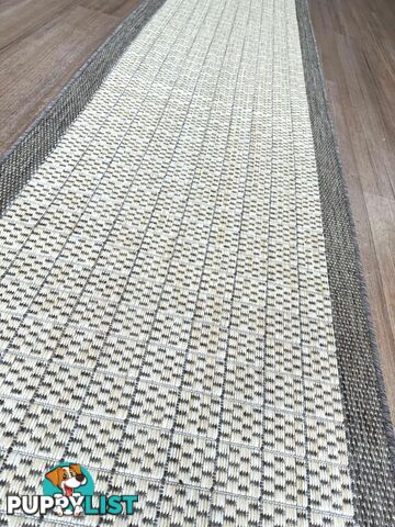 Suva Flat Woven Natural Cream 405 712 Hallway Runner Non Slip 6.5M  - 405-712