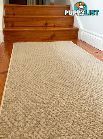 Phoenix Beige Hall Runner 80cm Wide Non Slip Backing 6M  - Tango-Byron-Bay