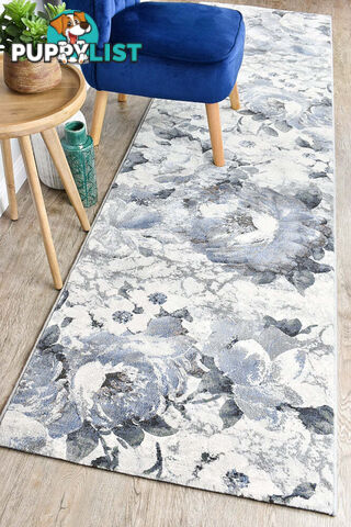 Lounge Blue Runner Rug 80X300CM  - M-L-63377-7676-80X300