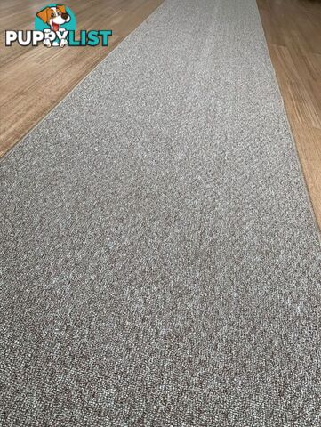 Phoenix Taupe Hall Runner 80cm Wide Non Slip Backing 1M  - TANGO - TAUPE 80CM