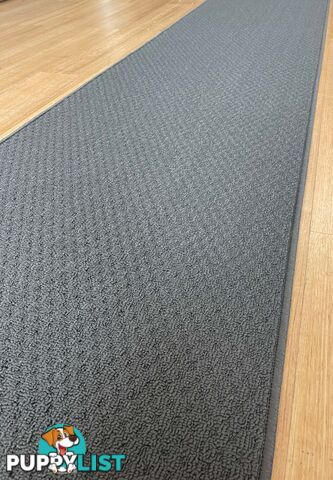 Phoenix Charcoal Hall Runner 67cm Wide Non Slip Backing 14M  - TANGO - GREY CHARCOAL 67CM