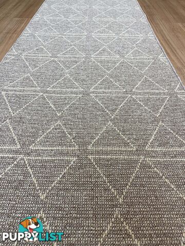 Roma Triangles Mocha Hallway Runner 80CM Wide 6.5M 