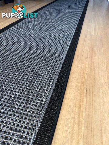 Chino 2822 Silver Black Hallway Runner Non-Slip 67CM Wide 4.5M  - Chino-2822-Silver-Black 67cm