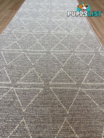 Roma Triangles Mocha Hallway Runner 80CM Wide 11M 