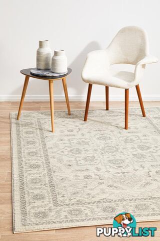 Evoke Winter White Transitional Rug 300X80CM  - EVO-261-WHI-300X80